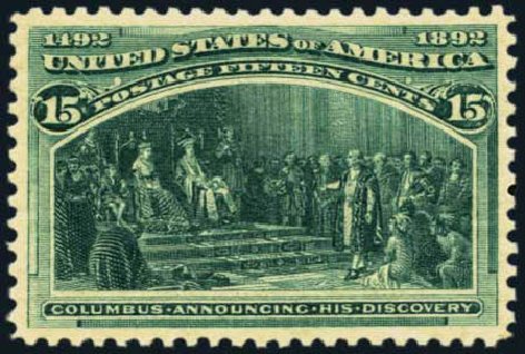 Cost of US Stamps Scott Catalog # 238: 15c 1893 Columbian Exposition. Harmer-Schau Auction Galleries, Jan 2013, Sale 96, Lot 503
