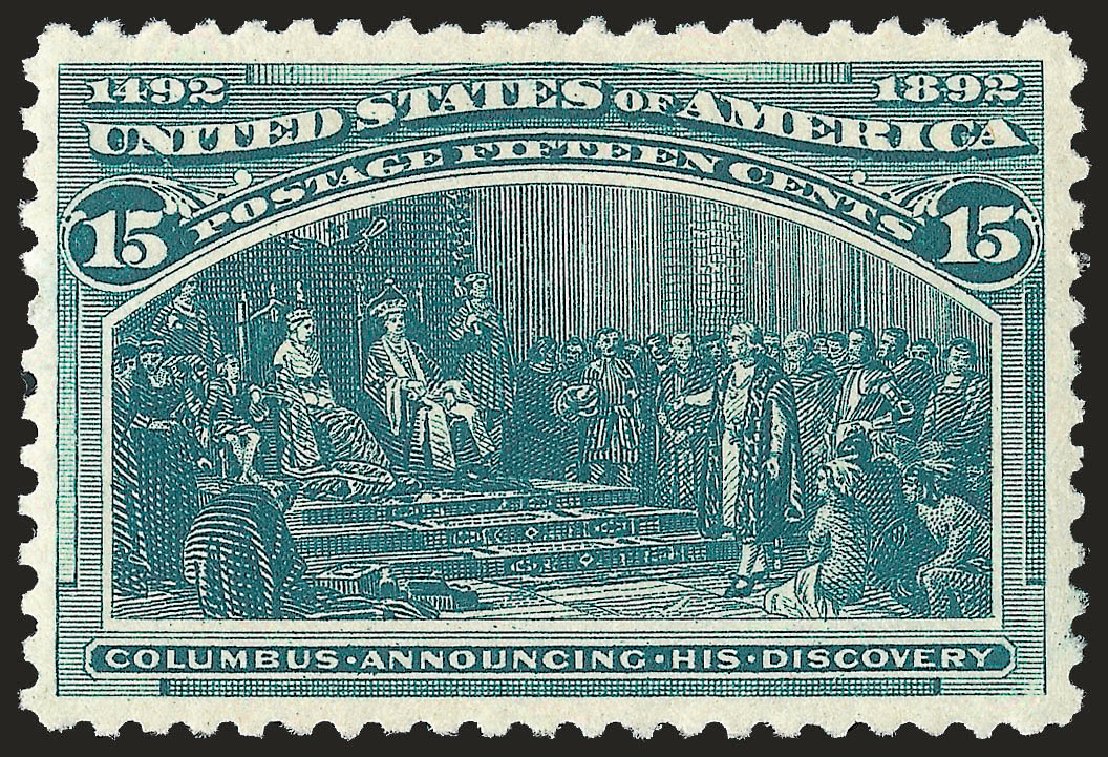US Stamps Prices Scott Catalog #238 - 1893 15c Columbian Exposition. Robert Siegel Auction Galleries, Dec 2008, Sale 967, Lot 4383
