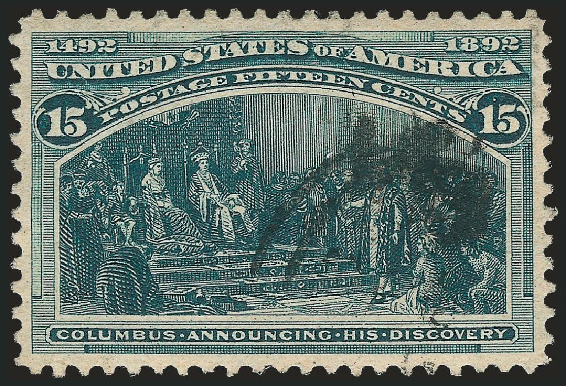 Price of US Stamps Scott Catalogue # 238 - 1893 15c Columbian Exposition. Robert Siegel Auction Galleries, Apr 2010, Sale 984, Lot 553