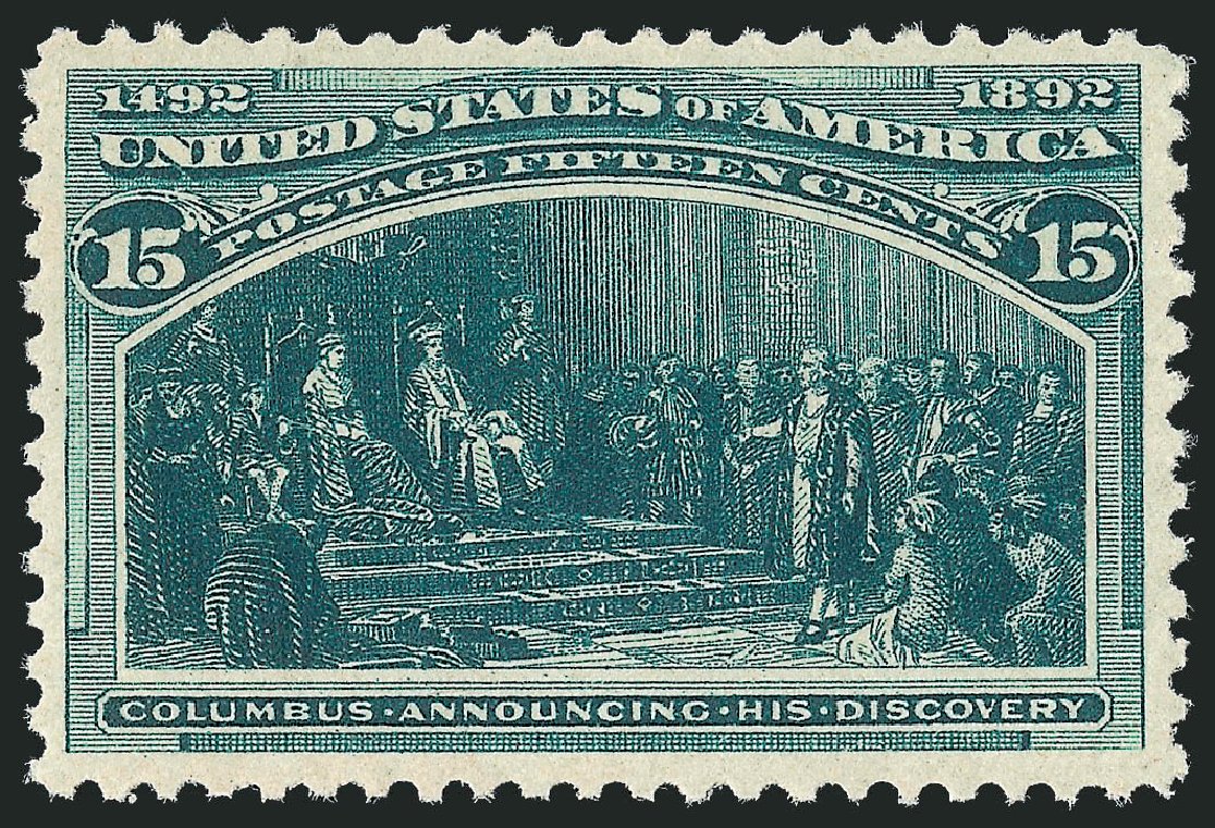 Value of US Stamp Scott Cat. #238 - 15c 1893 Columbian Exposition. Robert Siegel Auction Galleries, Oct 2010, Sale 997, Lot 5683