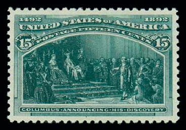 US Stamp Prices Scott Catalog #238 - 15c 1893 Columbian Exposition. Matthew Bennett International, Oct 2007, Sale 322, Lot 2086