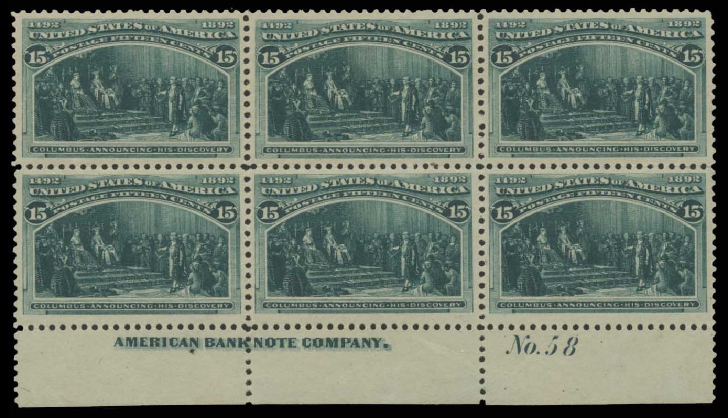 Price of US Stamp Scott Catalog 238 - 15c 1893 Columbian Exposition. H.R. Harmer, May 2014, Sale 3005, Lot 1176