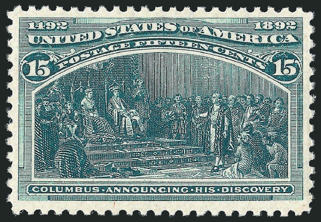 Costs of US Stamps Scott 238: 1893 15c Columbian Exposition. Robert Siegel Auction Galleries, Mar 2011, Sale 1007, Lot 2416