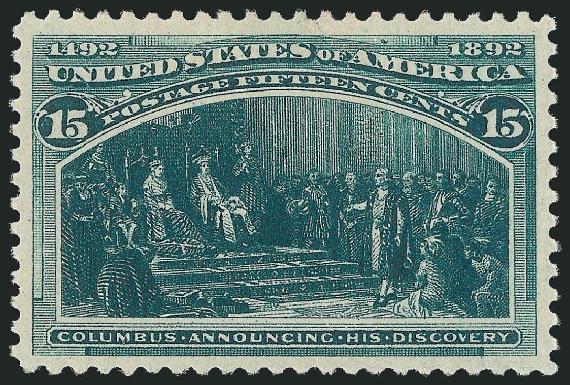 US Stamps Values Scott Catalogue # 238: 15c 1893 Columbian Exposition. Robert Siegel Auction Galleries, Oct 2011, Sale 1014, Lot 1506