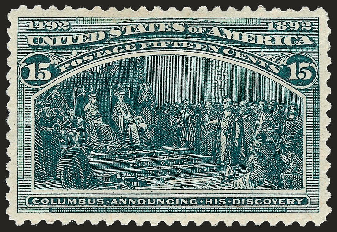 Cost of US Stamp Scott 238 - 15c 1893 Columbian Exposition. Robert Siegel Auction Galleries, Sep 2008, Sale 962, Lot 2506