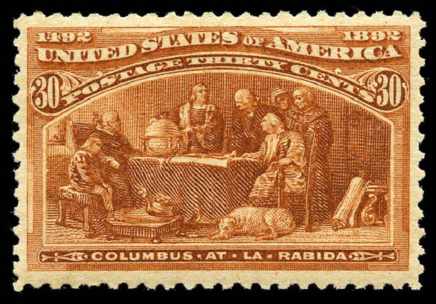 Cost of US Stamp Scott # 239: 30c 1893 Columbian Exposition. Matthew Bennett International, May 2014, Sale 350, Lot 357