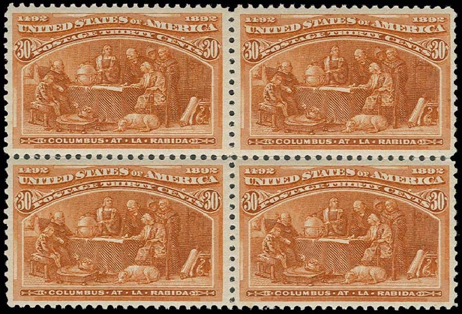 Cost of US Stamps Scott Cat. # 239 - 30c 1893 Columbian Exposition. H.R. Harmer, Jun 2013, Sale 3003, Lot 1157