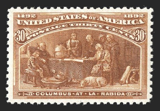 Costs of US Stamp Scott Catalog #239 - 30c 1893 Columbian Exposition. Spink Shreves Galleries, Mar 2013, Sale 142, Lot 237