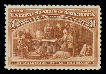 Costs of US Stamp Scott #239: 30c 1893 Columbian Exposition. Matthew Bennett International, Jun 2007, Sale 319, Lot 1258