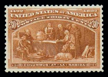 US Stamp Prices Scott Catalogue # 239: 30c 1893 Columbian Exposition. Matthew Bennett International, Oct 2007, Sale 322, Lot 2088