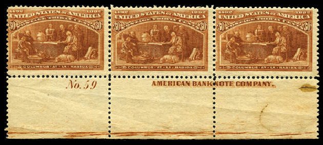 US Stamp Value Scott Catalog # 239: 1893 30c Columbian Exposition. Matthew Bennett International, Mar 2012, Sale 344, Lot 4428