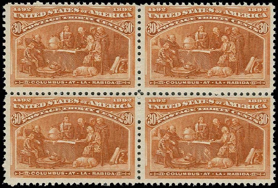 US Stamps Values Scott Catalogue 239: 30c 1893 Columbian Exposition. H.R. Harmer, Jun 2013, Sale 3003, Lot 1158