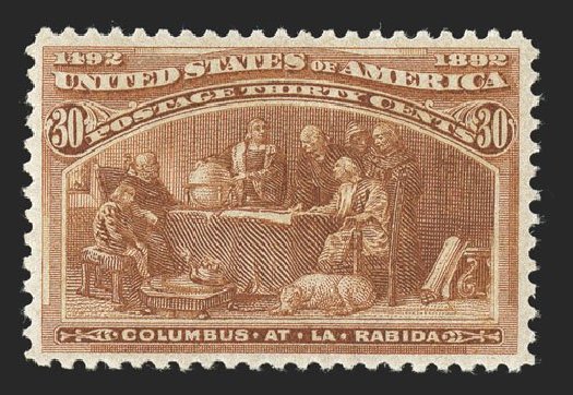 US Stamps Values Scott Catalogue # 239 - 1893 30c Columbian Exposition. Spink Shreves Galleries, Nov 2012, Sale 141, Lot 108