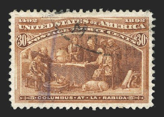 US Stamps Prices Scott Cat. #239 - 1893 30c Columbian Exposition. Spink Shreves Galleries, Mar 2013, Sale 142, Lot 238