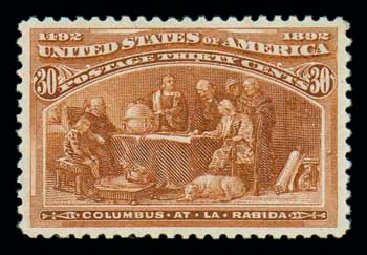 Prices of US Stamp Scott Catalog 239 - 30c 1893 Columbian Exposition. Matthew Bennett International, Oct 2007, Sale 322, Lot 2089