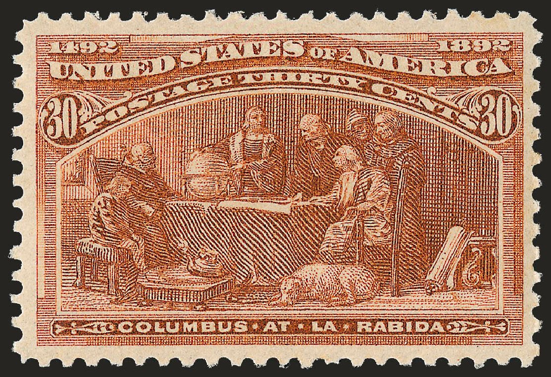 US Stamps Prices Scott Catalog # 239: 1893 30c Columbian Exposition. Robert Siegel Auction Galleries, Dec 2008, Sale 967, Lot 4389