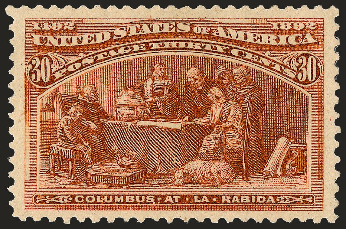 Costs of US Stamp Scott Cat. 239: 30c 1893 Columbian Exposition. Robert Siegel Auction Galleries, Sep 2008, Sale 962, Lot 2510