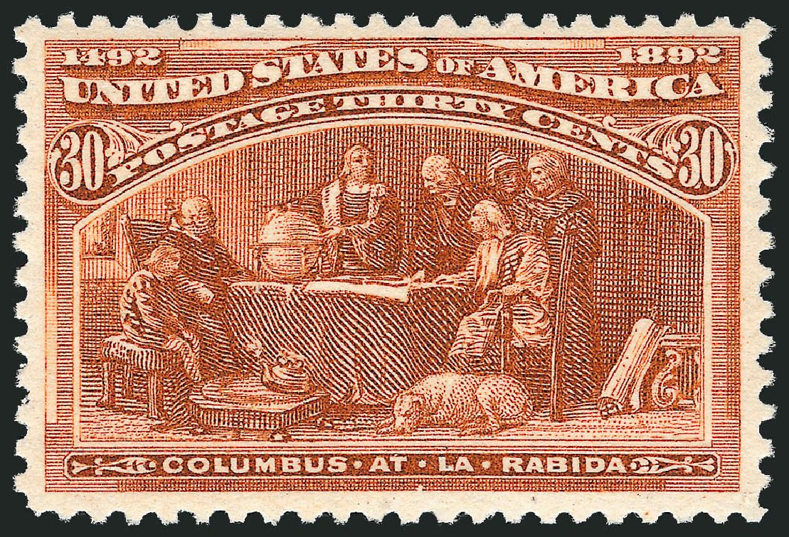 US Stamp Prices Scott Catalogue # 239: 30c 1893 Columbian Exposition. Robert Siegel Auction Galleries, Dec 2008, Sale 967, Lot 4390