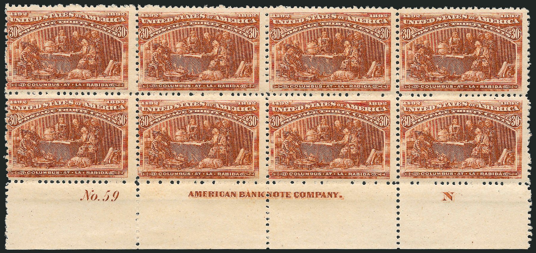 Value of US Stamps Scott Catalog # 239 - 30c 1893 Columbian Exposition. Robert Siegel Auction Galleries, Apr 2009, Sale 971, Lot 1160