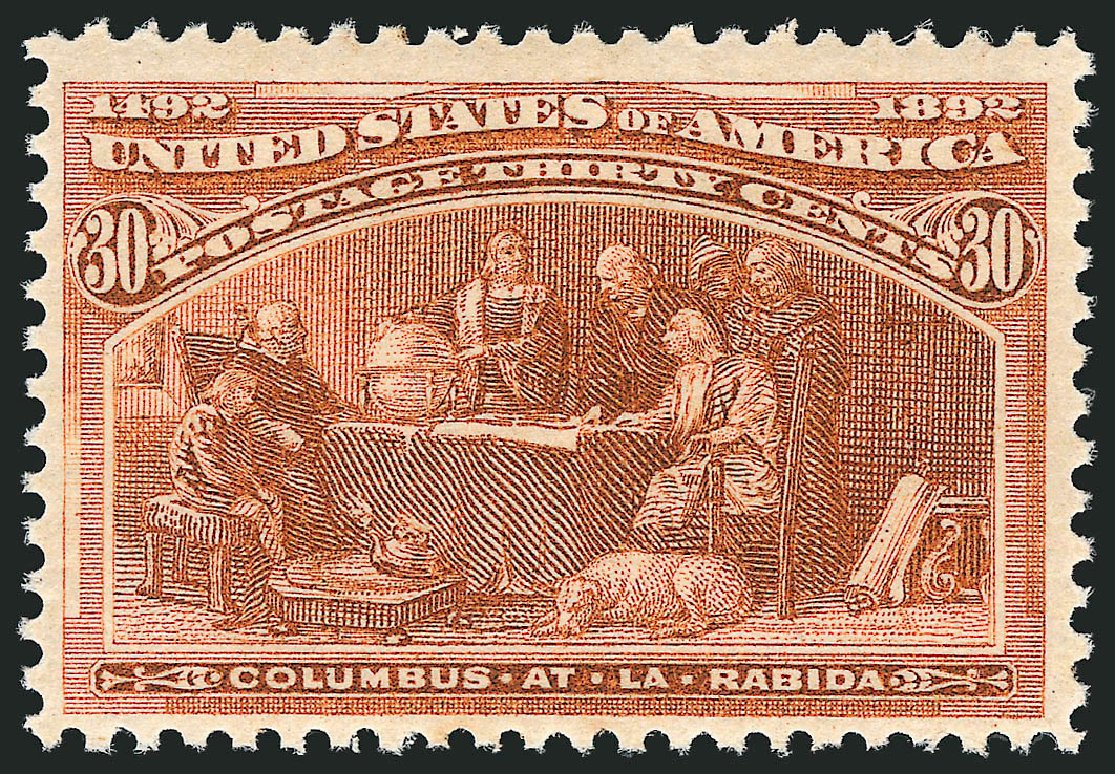 US Stamp Values Scott Cat. # 239: 30c 1893 Columbian Exposition. Robert Siegel Auction Galleries, Sep 2009, Sale 976, Lot 1690