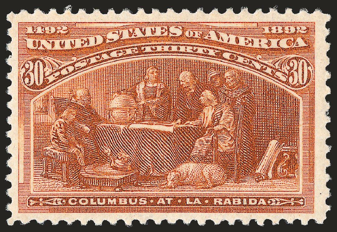 US Stamp Value Scott Catalogue # 239: 30c 1893 Columbian Exposition. Robert Siegel Auction Galleries, Jun 2010, Sale 992, Lot 2300