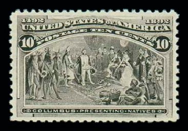 Costs of US Stamps Scott #239: 30c 1893 Columbian Exposition. Matthew Bennett International, Oct 2007, Sale 320, Lot 501