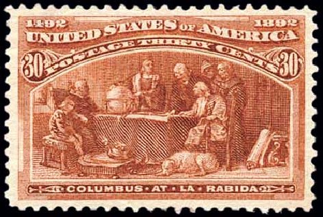 US Stamp Values Scott Catalog #239 - 30c 1893 Columbian Exposition. Harmer-Schau Auction Galleries, Oct 2010, Sale 87, Lot 201