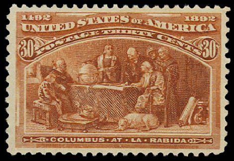 Prices of US Stamp Scott Catalogue #239 - 1893 30c Columbian Exposition. Daniel Kelleher Auctions, Jan 2012, Sale 628, Lot 361