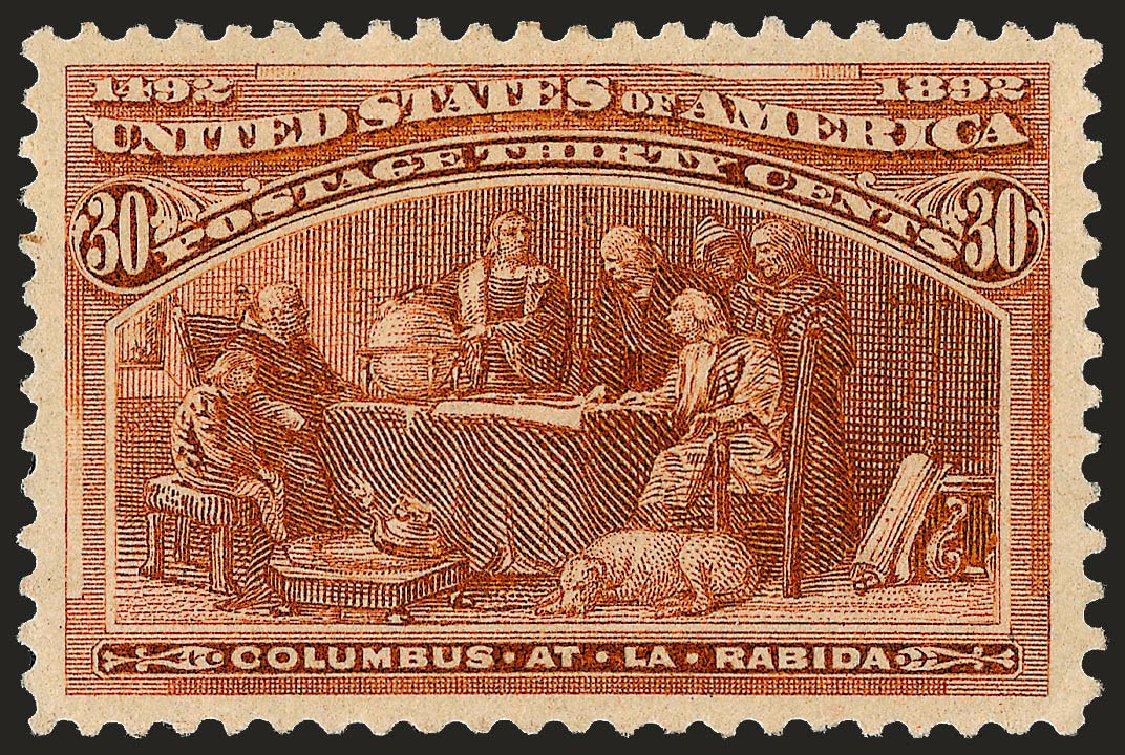 US Stamp Value Scott Catalog #239 - 30c 1893 Columbian Exposition. Robert Siegel Auction Galleries, Sep 2008, Sale 962, Lot 2511
