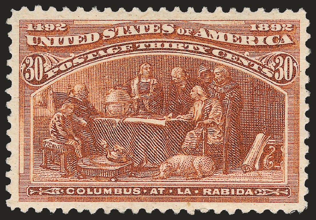 US Stamps Value Scott Catalogue #239 - 1893 30c Columbian Exposition. Robert Siegel Auction Galleries, Sep 2009, Sale 976, Lot 1691