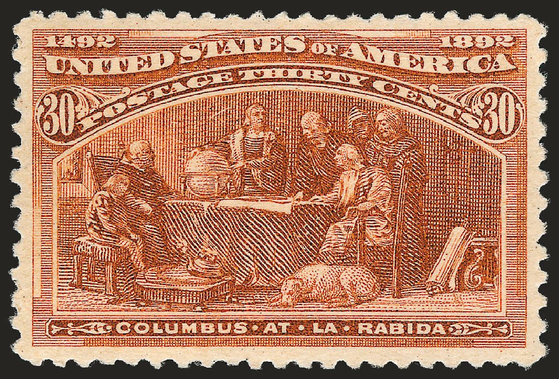US Stamps Value Scott Catalogue 239: 30c 1893 Columbian Exposition. Robert Siegel Auction Galleries, Jun 2010, Sale 992, Lot 2301