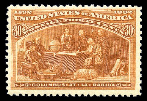 US Stamp Values Scott Catalogue #239: 1893 30c Columbian Exposition. Matthew Bennett International, Sep 2010, Sale 333, Lot 3654