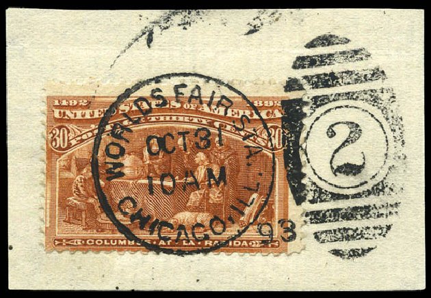 US Stamps Value Scott #239: 1893 30c Columbian Exposition. Matthew Bennett International, Sep 2011, Sale 338, Lot 1864