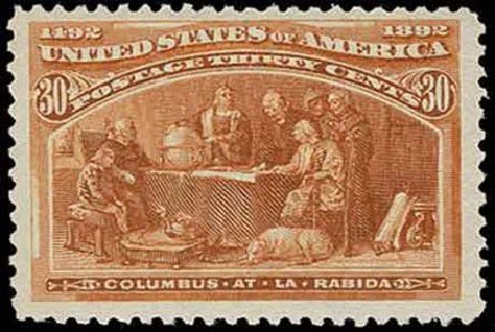Cost of US Stamps Scott Catalog 239 - 30c 1893 Columbian Exposition. H.R. Harmer, Nov 2013, Sale 3004, Lot 1164