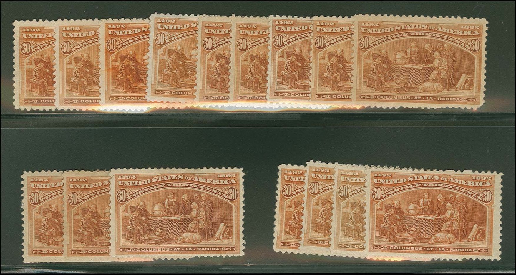 Values of US Stamps Scott Catalogue #239: 30c 1893 Columbian Exposition. H.R. Harmer, Oct 2014, Sale 3006, Lot 1264