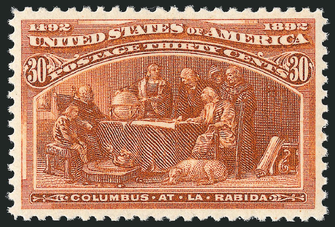 Cost of US Stamp Scott Catalog # 239 - 1893 30c Columbian Exposition. Robert Siegel Auction Galleries, Dec 2010, Sale 1000, Lot 1134