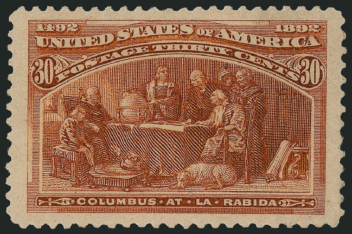 US Stamp Value Scott 239 - 1893 30c Columbian Exposition. Robert Siegel Auction Galleries, Nov 2013, Sale 1057, Lot 824