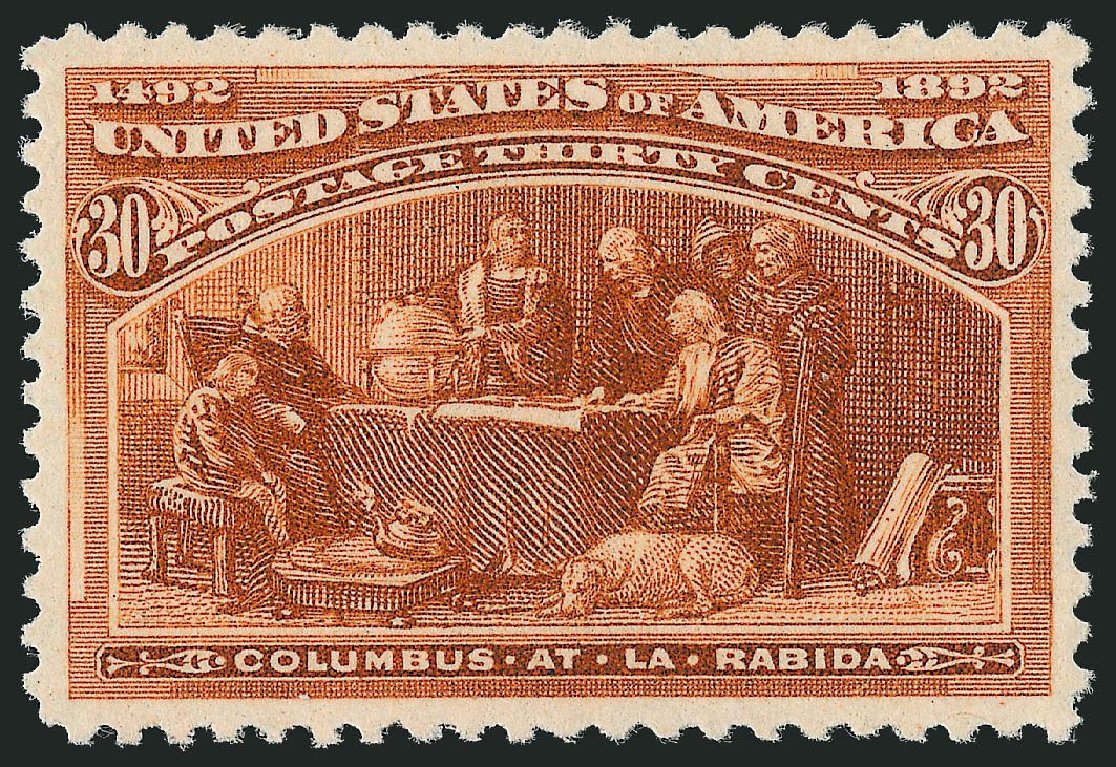US Stamps Prices Scott 239: 1893 30c Columbian Exposition. Robert Siegel Auction Galleries, Nov 2013, Sale 1061, Lot 3704
