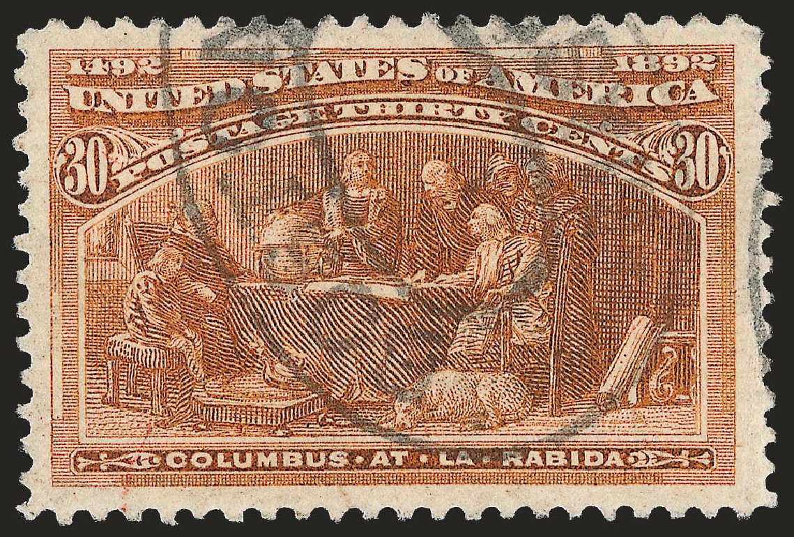 Cost of US Stamps Scott Cat. #239 - 30c 1893 Columbian Exposition. Robert Siegel Auction Galleries, Dec 2008, Sale 967, Lot 4394