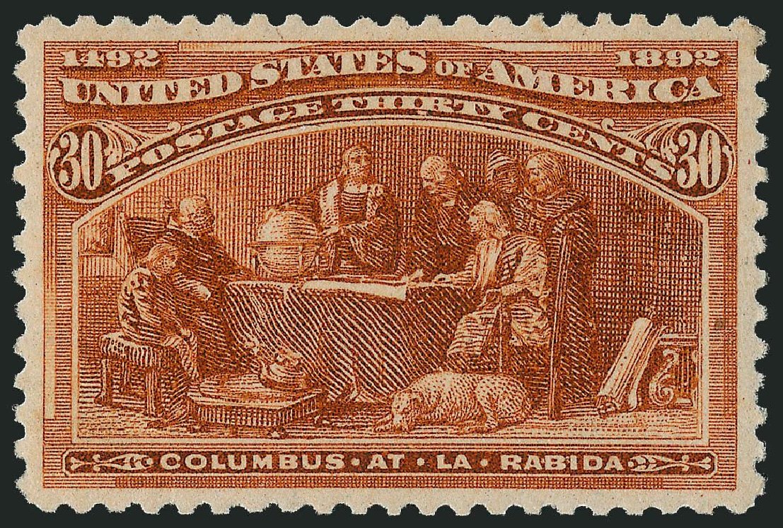 US Stamp Value Scott Catalog #239: 30c 1893 Columbian Exposition. Robert Siegel Auction Galleries, Nov 2013, Sale 1057, Lot 825