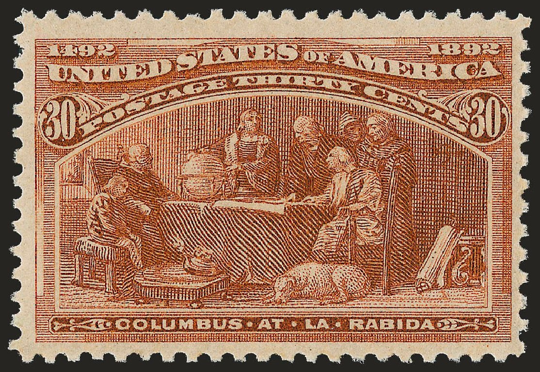 Values of US Stamps Scott Catalog #239 - 30c 1893 Columbian Exposition. Robert Siegel Auction Galleries, Apr 2010, Sale 984, Lot 555