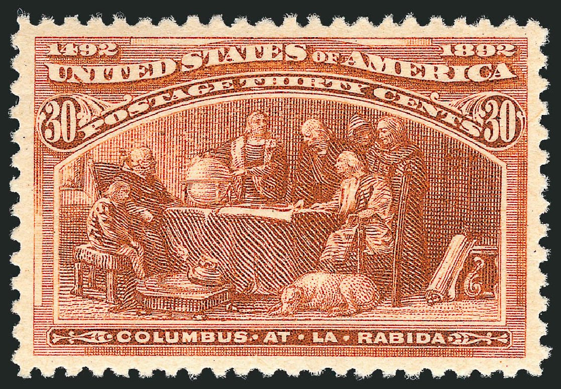 US Stamp Values Scott # 239 - 1893 30c Columbian Exposition. Robert Siegel Auction Galleries, Oct 2011, Sale 1014, Lot 1512
