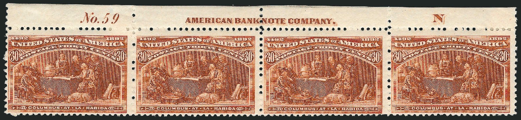 US Stamp Price Scott Catalogue 239: 1893 30c Columbian Exposition. Robert Siegel Auction Galleries, Jul 2014, Sale 1077, Lot 172