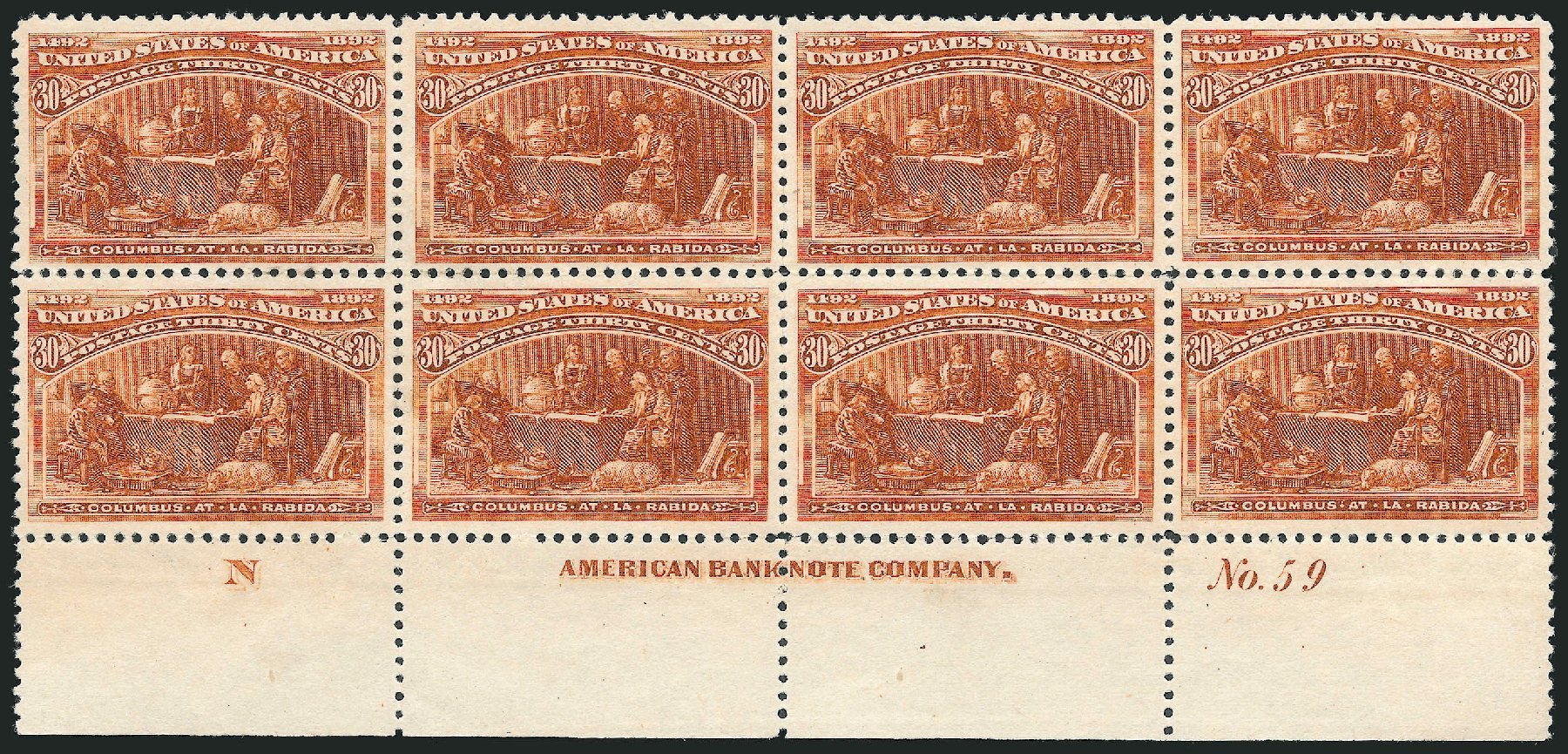 Value of US Stamps Scott Catalog 239 - 30c 1893 Columbian Exposition. Robert Siegel Auction Galleries, Nov 2014, Sale 1084, Lot 3542
