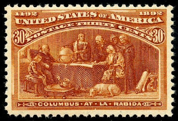Cost of US Stamps Scott Cat. # 239 - 30c 1893 Columbian Exposition. Matthew Bennett International, May 2008, Sale 327, Lot 223
