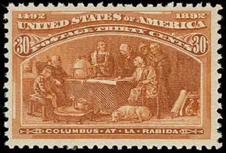 Values of US Stamp Scott Catalogue #239: 30c 1893 Columbian Exposition. H.R. Harmer, Nov 2013, Sale 3004, Lot 1163