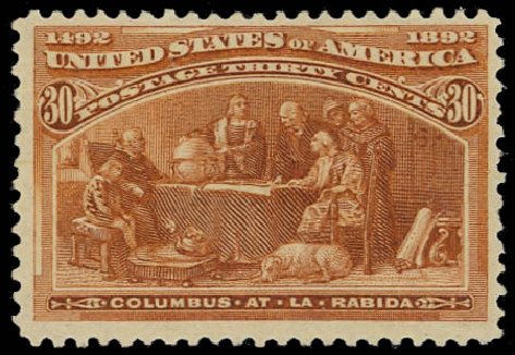 US Stamp Value Scott 239 - 30c 1893 Columbian Exposition. Daniel Kelleher Auctions, Jul 2011, Sale 625, Lot 823