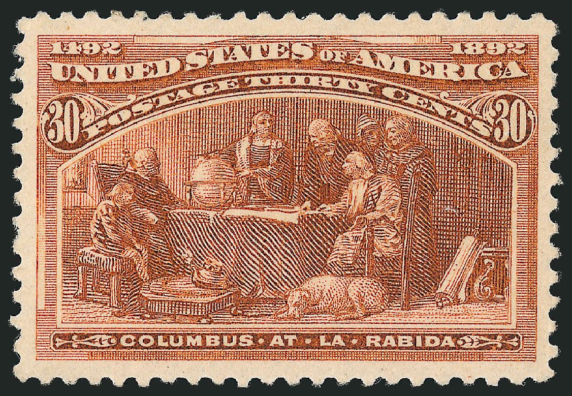 Values of US Stamps Scott Catalog #239: 30c 1893 Columbian Exposition. Robert Siegel Auction Galleries, Mar 2012, Sale 1019, Lot 553