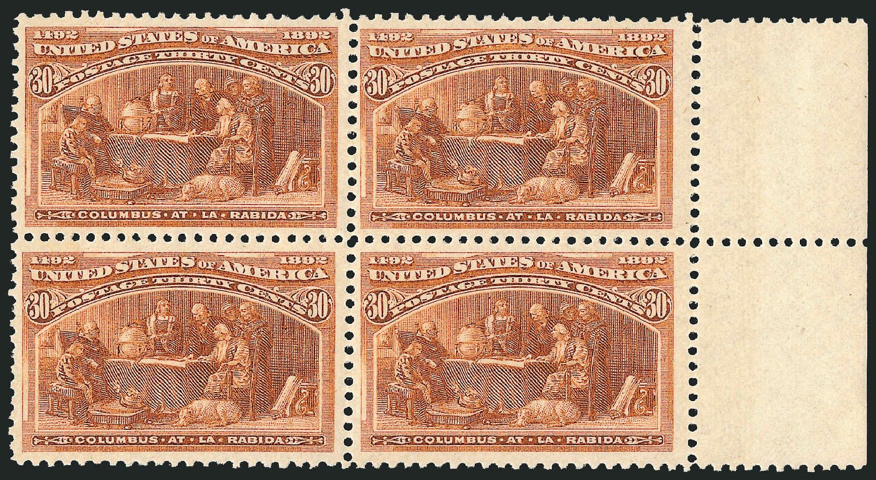 US Stamp Prices Scott # 239 - 30c 1893 Columbian Exposition. Robert Siegel Auction Galleries, Mar 2014, Sale 1067, Lot 1233