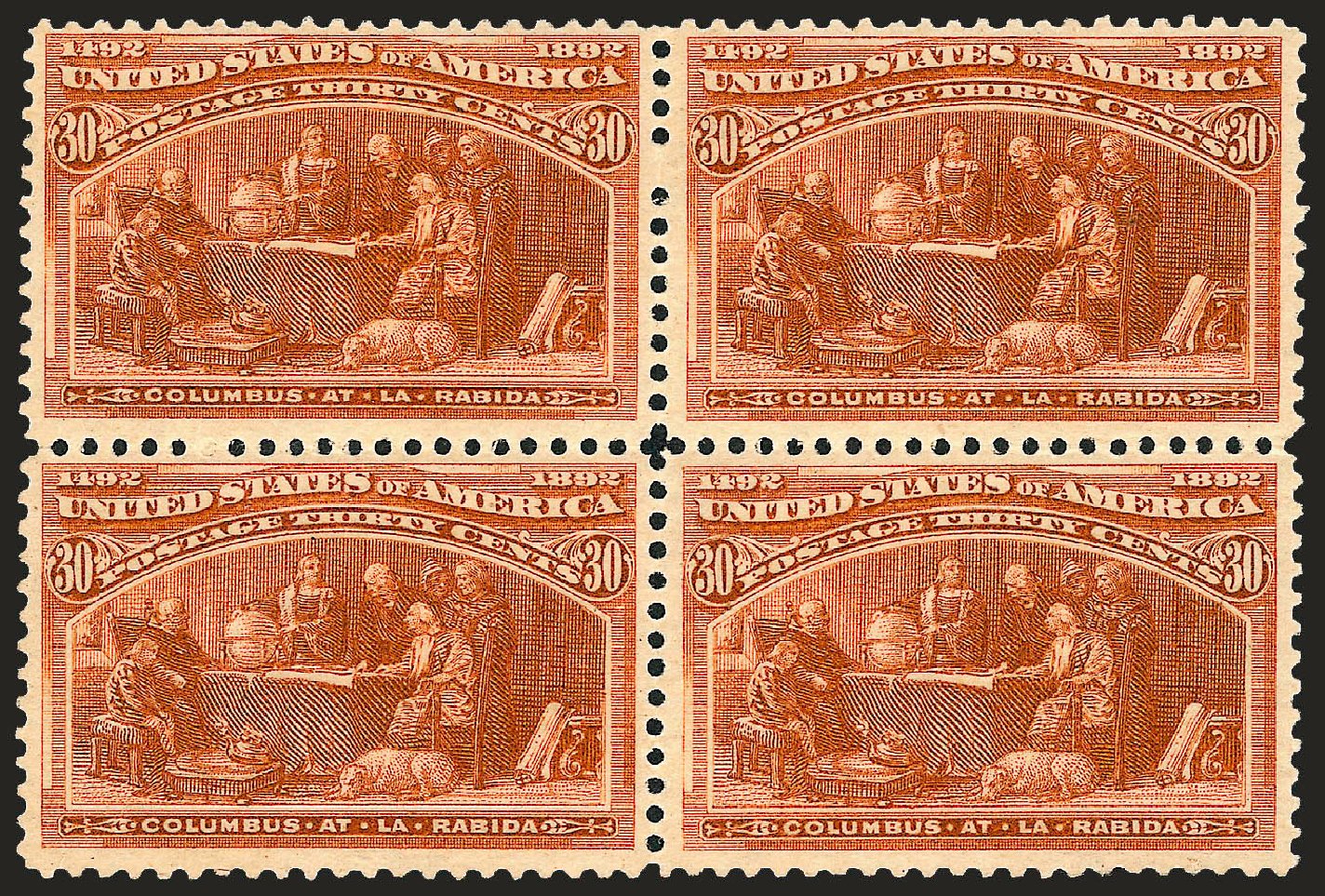 US Stamps Prices Scott Catalogue #239 - 30c 1893 Columbian Exposition. Robert Siegel Auction Galleries, Sep 2008, Sale 962, Lot 2513